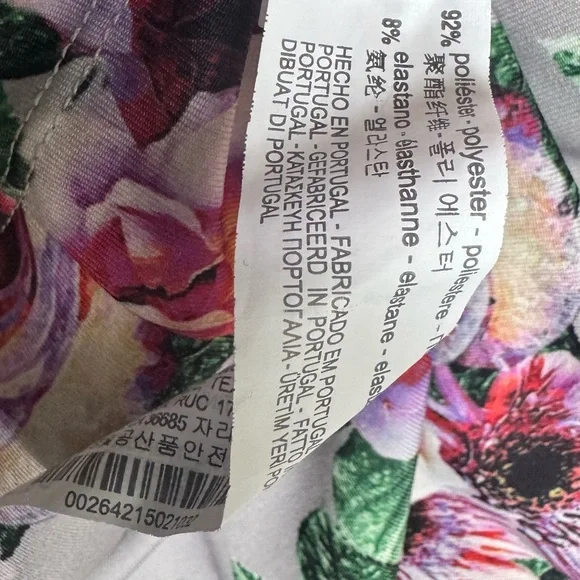 Zara NEW Floral Stretch Pencil Bodycon Fitted Midi Dress Boho Crew Long Sleeve M - Picture 12 of 16